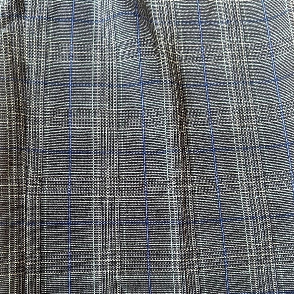 Sag Harbor Pants‎ Women 12 Blue New Plaid Belted Dress Trousers High Rise - Picture 2 of 7